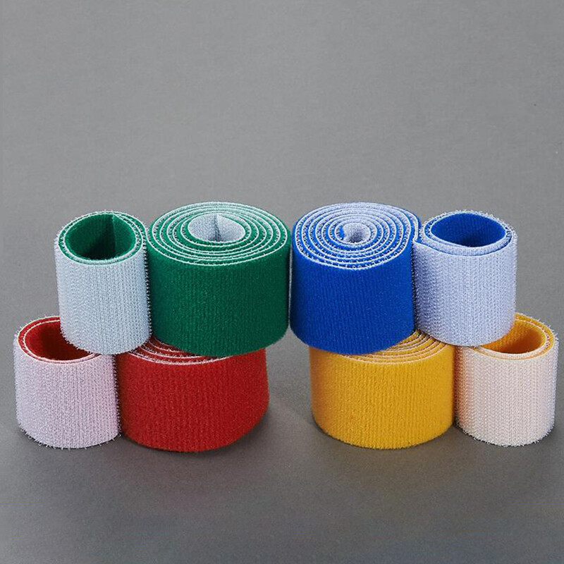 Hook And Loop Cable Ties Reusable Double Sided Straps Width 10mm Various Colours