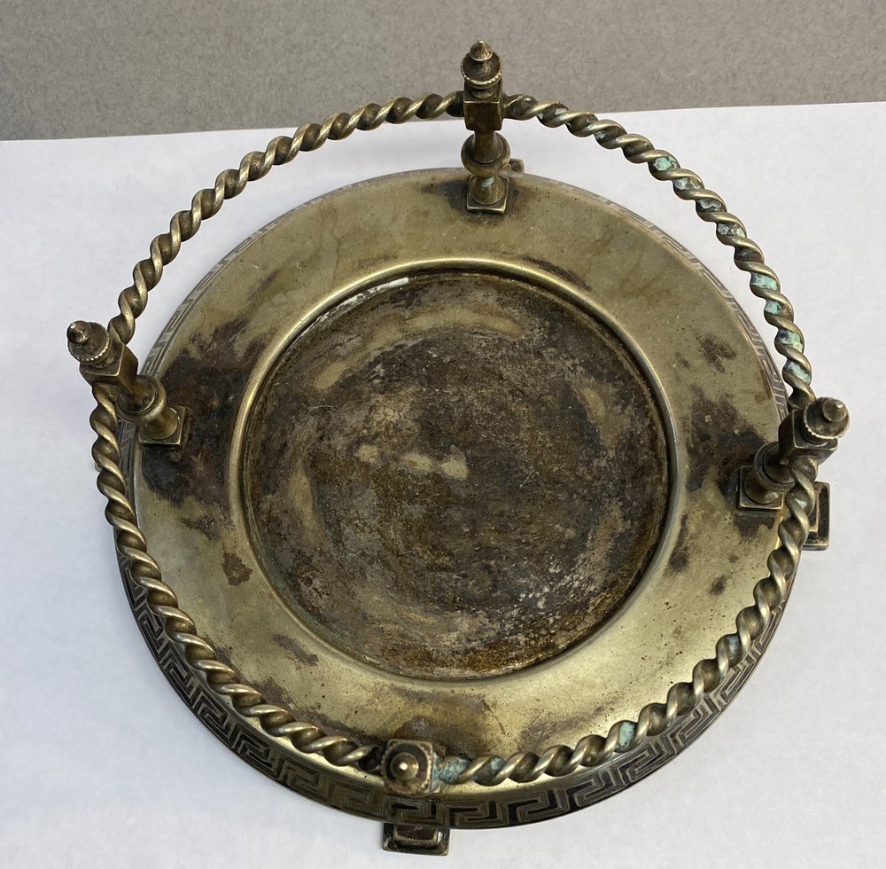 Vintage Ornate Silver plate Display Dome Base ? Statue Wine Holder?