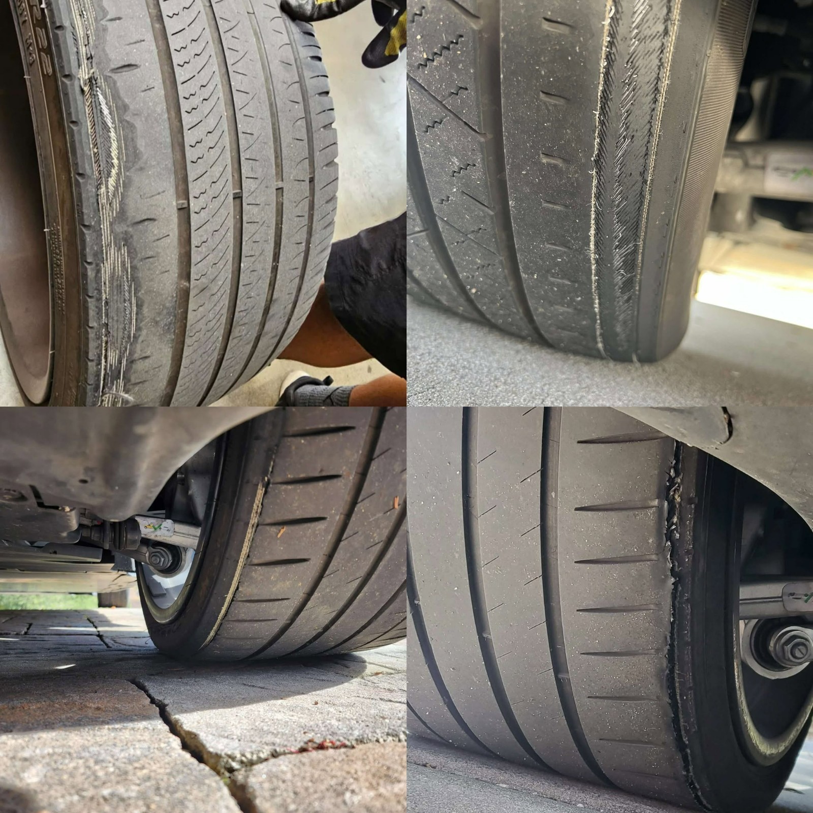 Tesla Model S Inner tire wear solution - Camber Shims 1.5 degree reduction