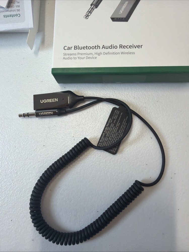 Aux to Bluetooth Adapter 3.5Mm Bluetooth Receiver for Car USB-A