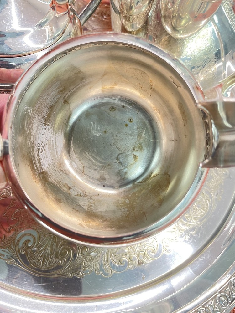 EB Rogers, 2307, Silver over Copper Tea Service