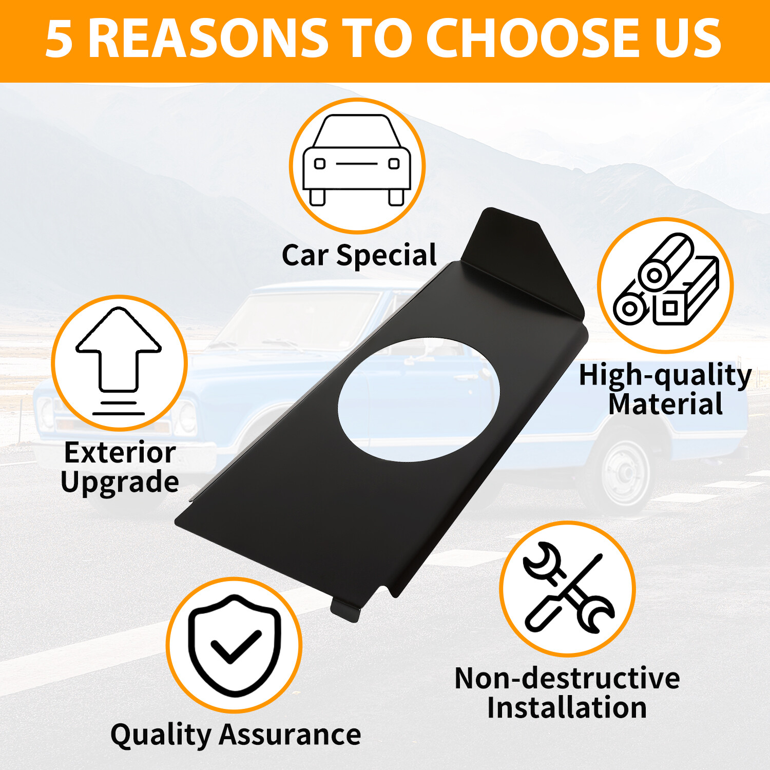 Behind Seat Speaker Brackets For Chevy C10 1967-1972 Square body 6×9 Speakers