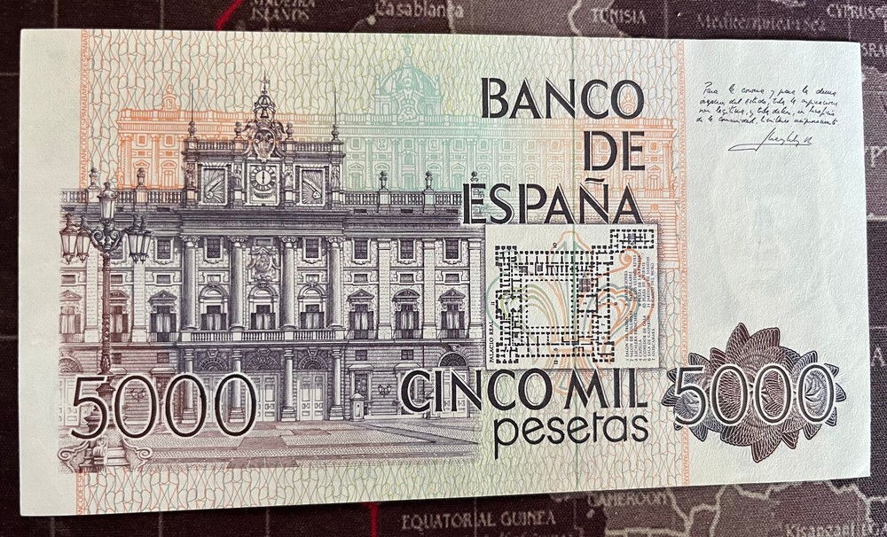 SPAIN 1979 5000 Peseta Note / Almost Uncirculated