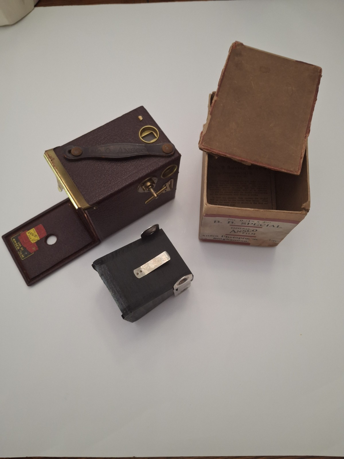 Antique Ansco No. 0 Buster Brown Special Box Camera With Original Box & Manual