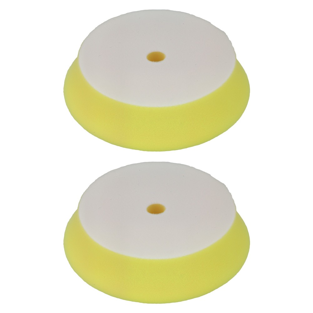 2 Pack 4 Inch Medium Foam Polishing Pads for 3" Backing Plate Buffer Tool