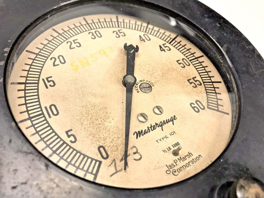 Master Gauge Type 101 Jas P. Marsh 0-60