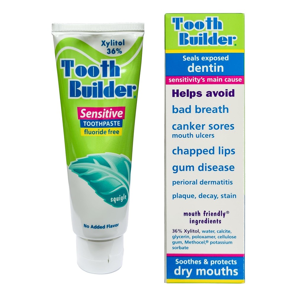 Squigle Tooth Builder SLS Free Toothpaste Stops Tooth Sensitivity Prevents
