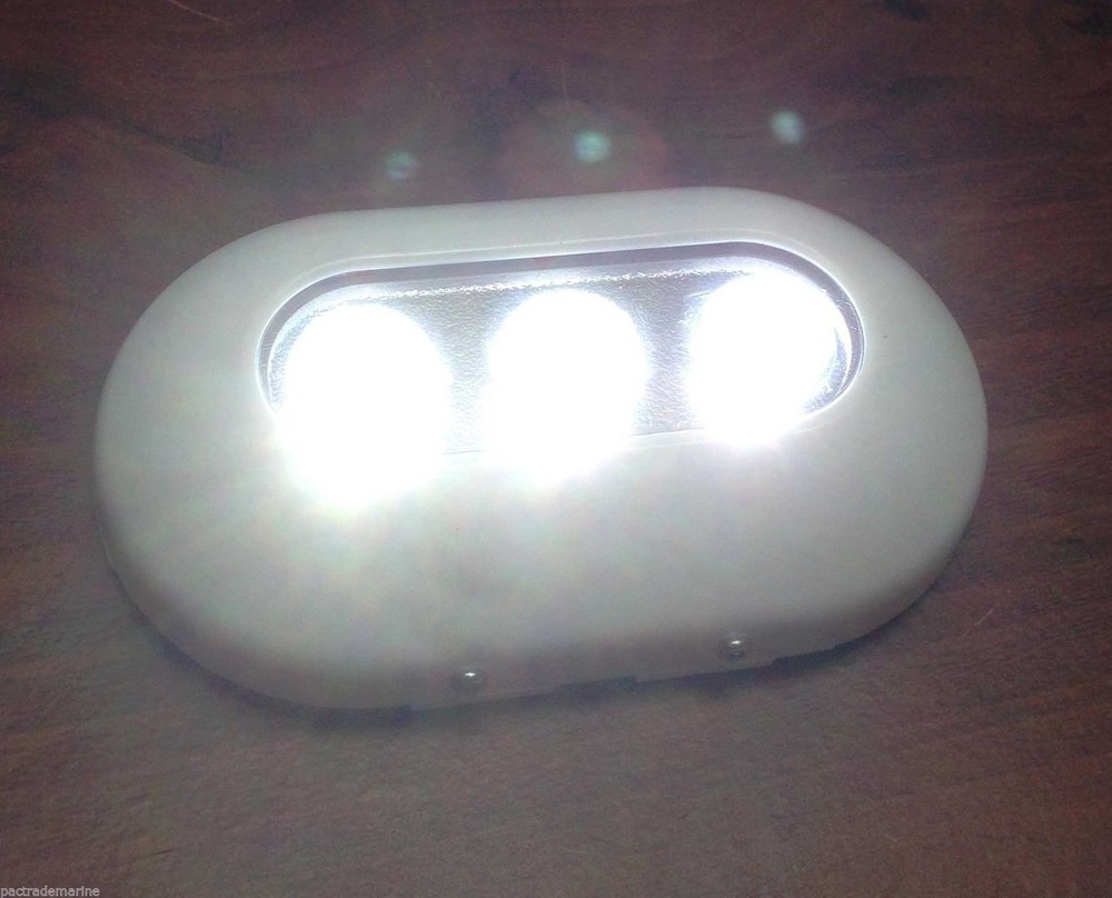 ULTRA BRIGHT COOL WHITE LED MARINE POLYMER UNDERWATER LIGHT SURFACE MOUNT