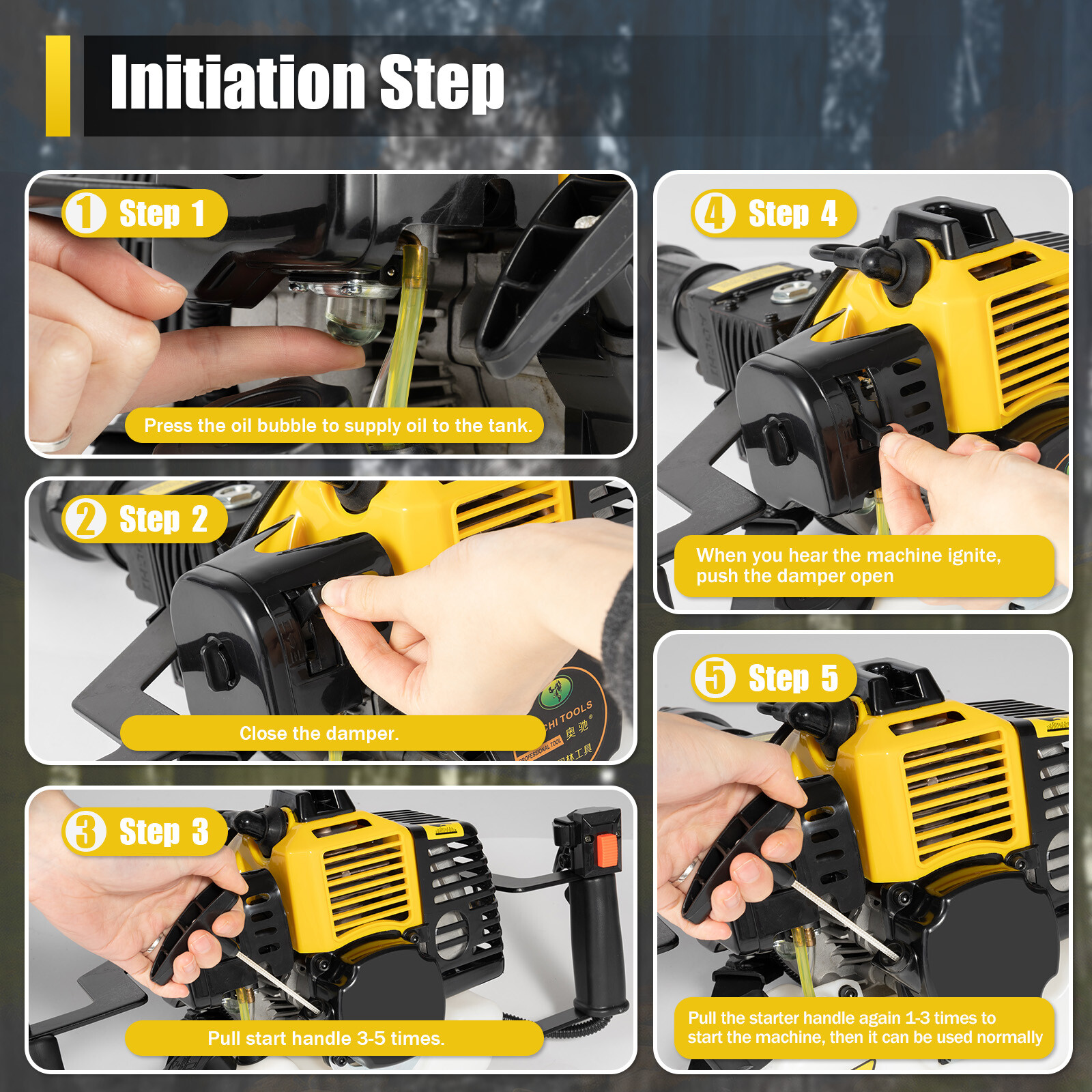 Gas Powered Shovel Excavator Digging Tool Root Cutter Garden Farm Planting Tree