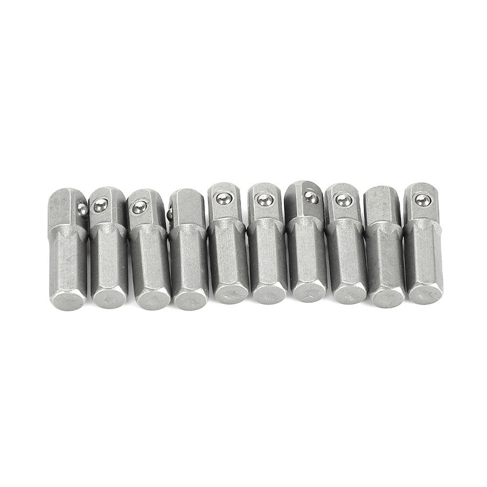 Socket Adapter Set Converter 1/4" Hex To 1/4" Square Drive Quick Change