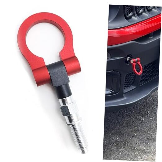 Car Front Bumper Tow Hook, European Thread Specifications Waterproof 1 PC Red