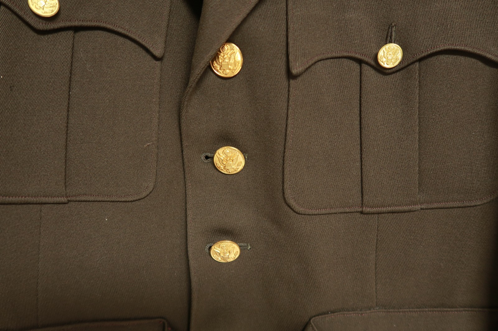 World War II Era Officer's Jacket Coat Army Infantry Service Ribbons Tunic