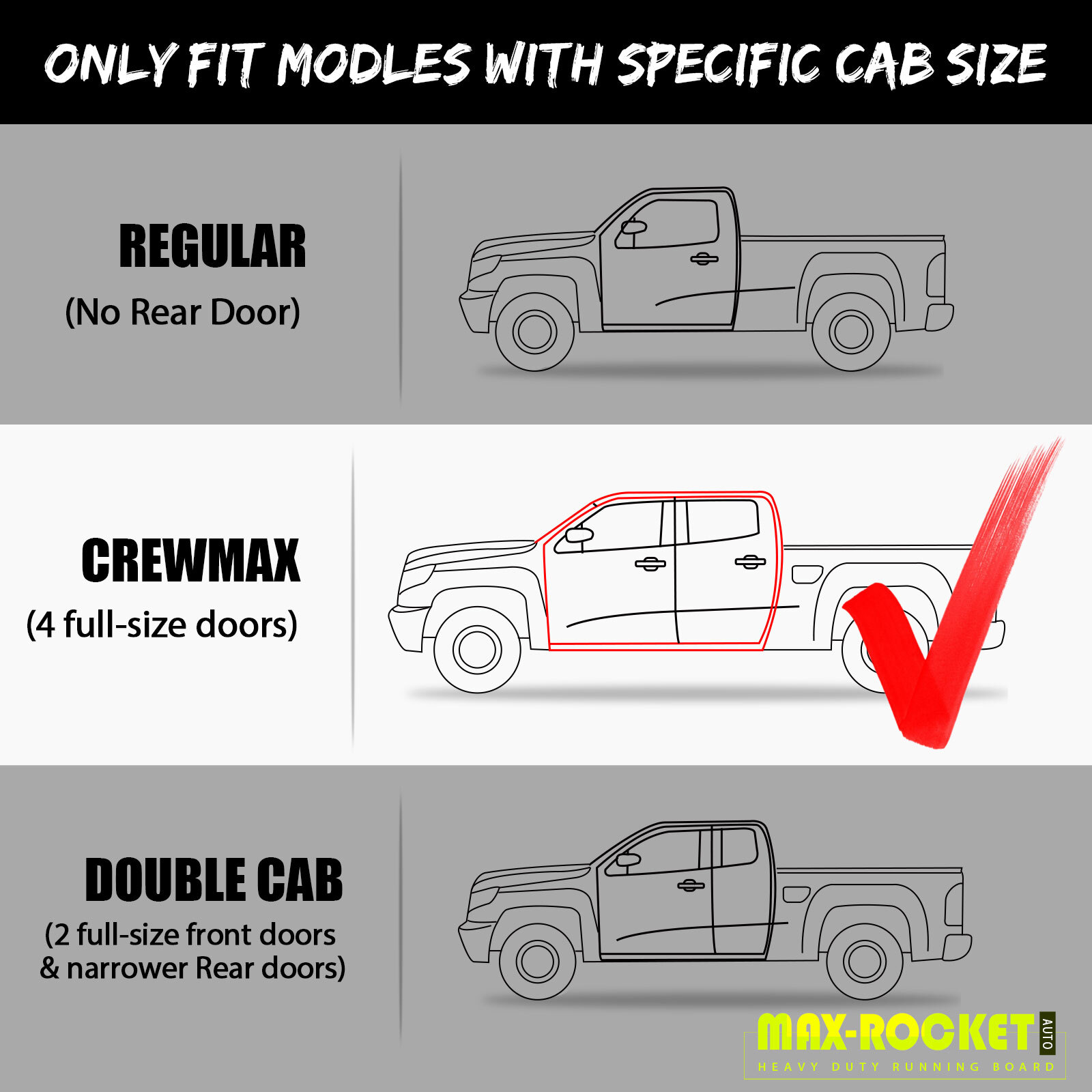 6" For 2015-2024 Ford F150 Super Crew Cab Running Boards Side Step Nerf Bar