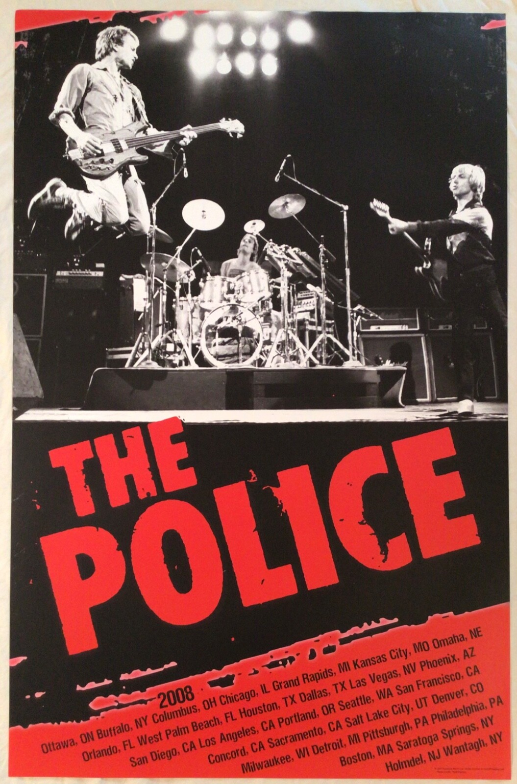 The Police 2008 Poster Tour Merch Sting