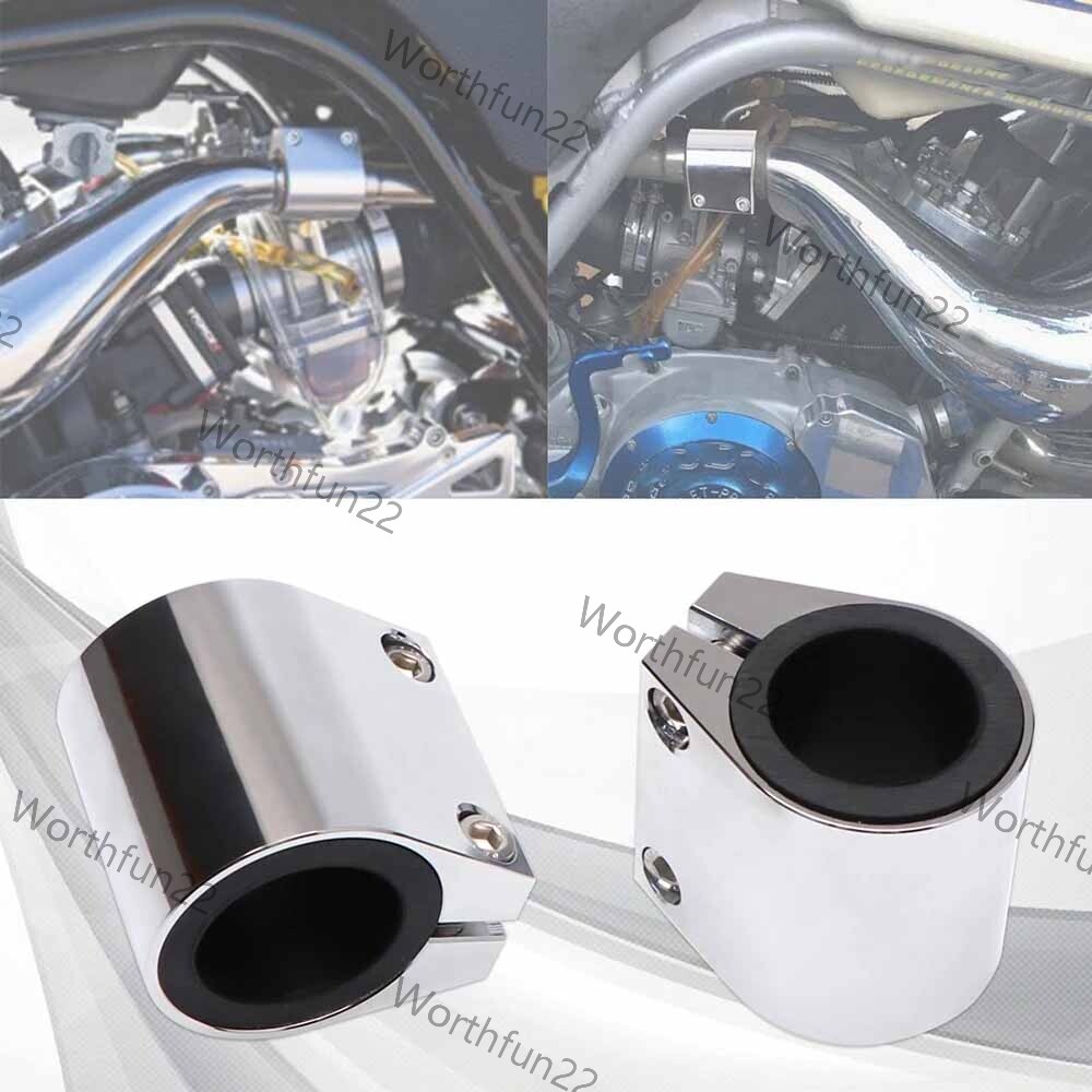 For Yamaha Banshee 350 YFZ350 1987-2006 2x Exhaust Muffler High Temp Pipe Clamp