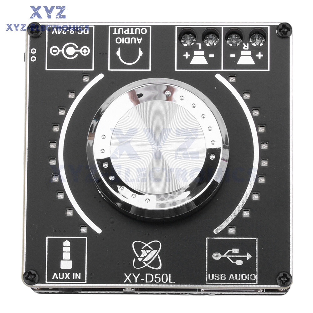 D50L Stereo Bluetooth 5.1 Audio Digital Power Amplifier Board Light APP Control