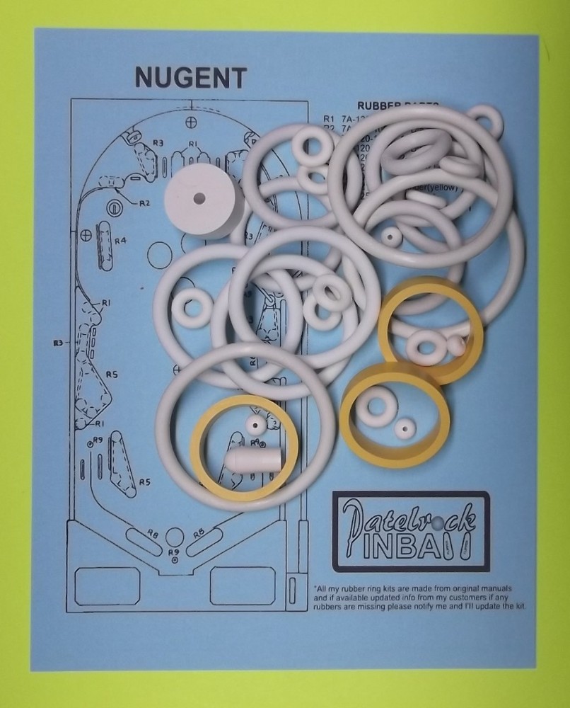 1978 Stern Ted Nugent Pinball Machine Rubber Ring Kit