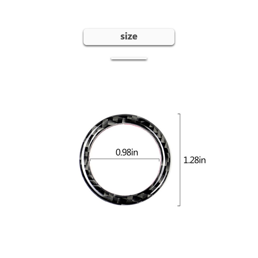 For Bmw E90 E92 E93 Carbon Fiber Engine Stripe Trim Ring Key Ring Accessories