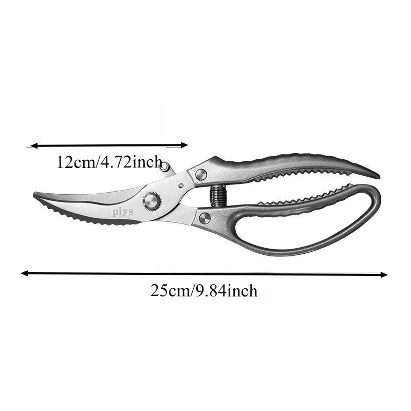 1PC strong kitchen scissors black titanium steel multi for chicken duck bones