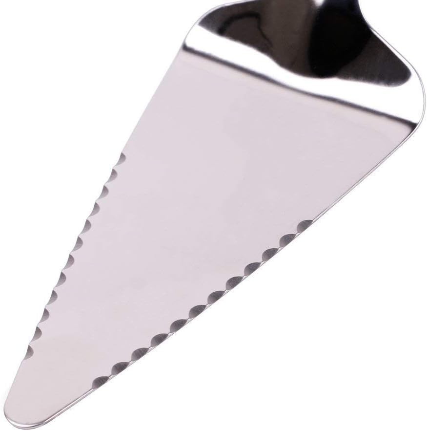 Multi-Functional Pie Server & Dessert Slicer – Stainless Steel with Black Handle
