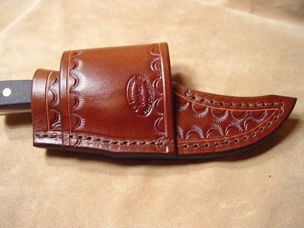 Custom Leather Crossdraw Sheath for Schrade Sharpfinger 152OT