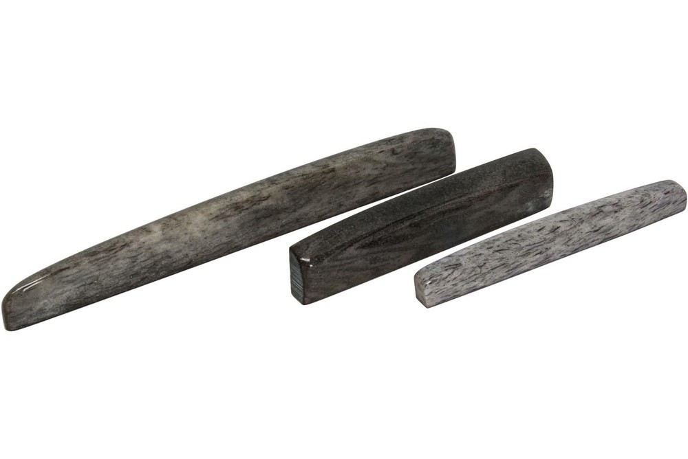 Dyed Bone Saddle Blanks Black/Grey - 3.5" x .43" x .14" - 2 pack