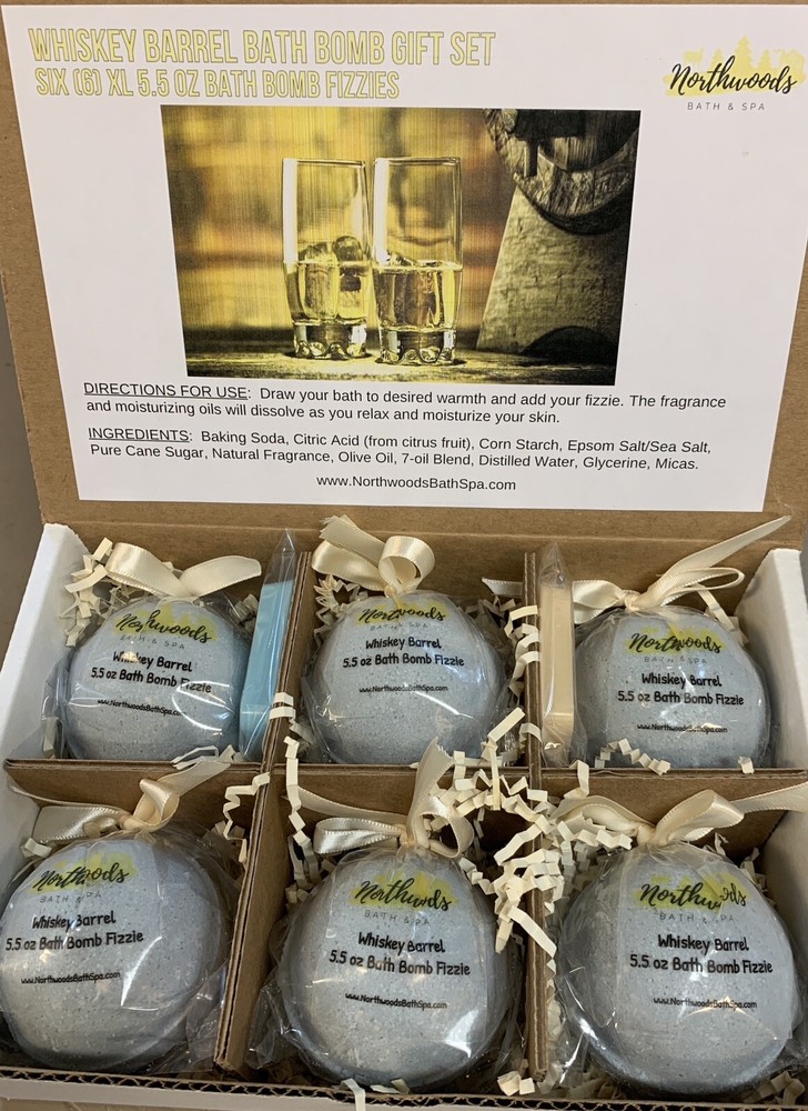Whiskey Barrel 6-pack Bath Bomb Gift Set