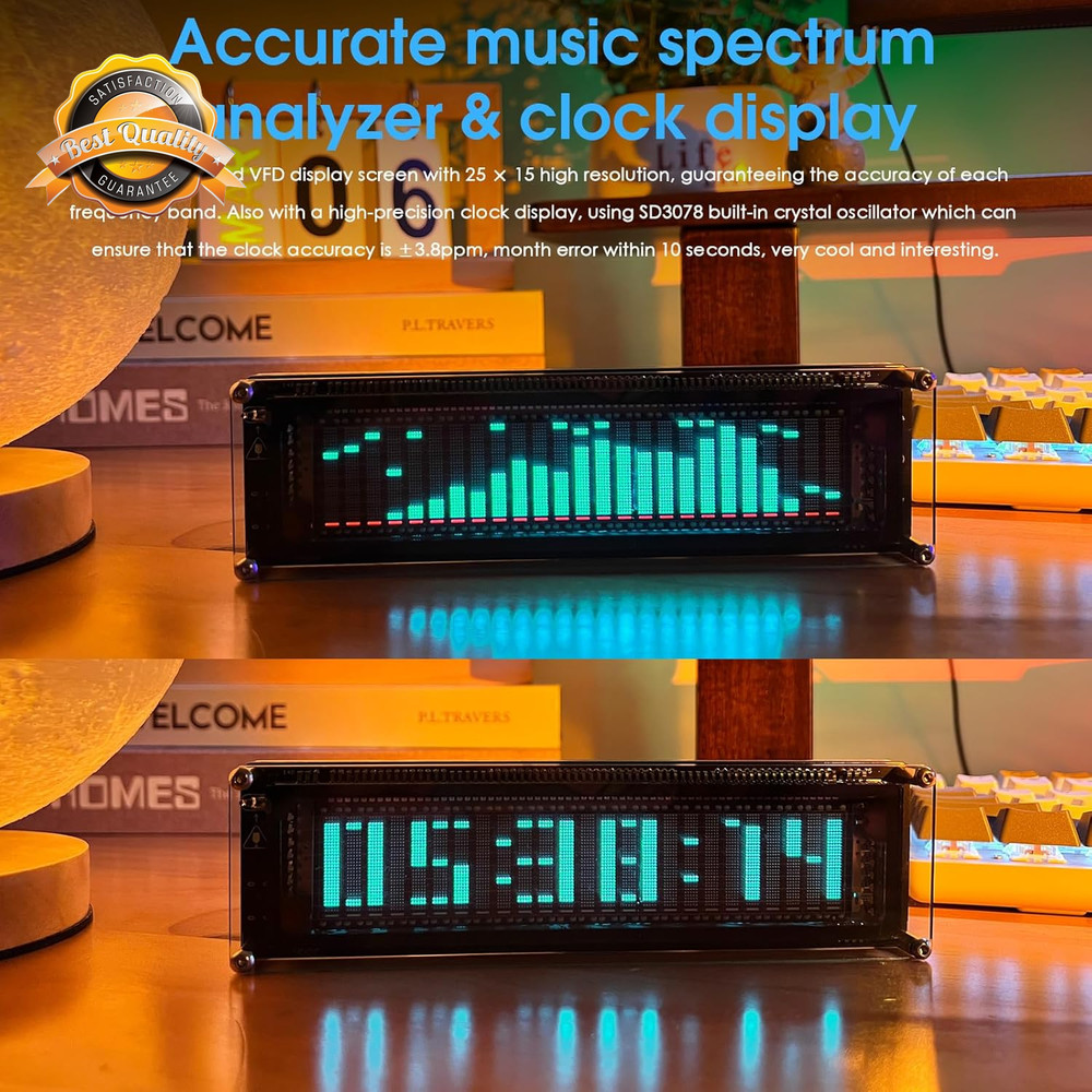 Audio Spectrum Analyzer VFD Display MIC Input Sound Level Meter Pro