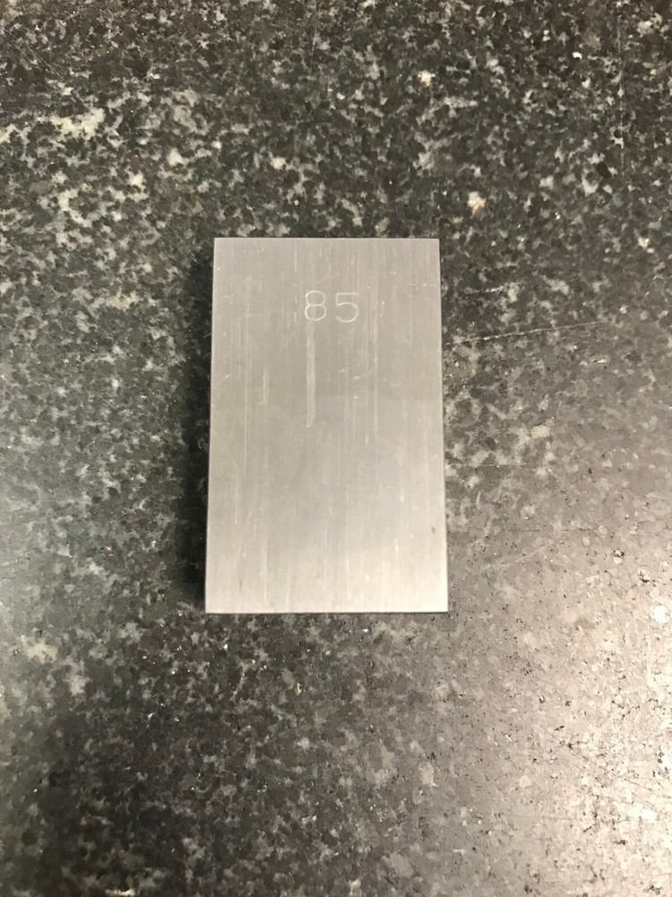 .8500 CARBIDE  GAGE BLOCK Grade 2 Rectangular SOLID CARBIDE WRINGS TOGETHER WELL