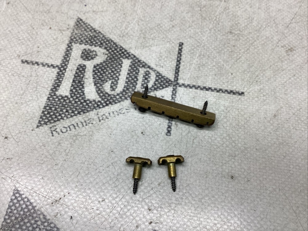 80’s Brass Guitar Nut String Tree Set 1.72”