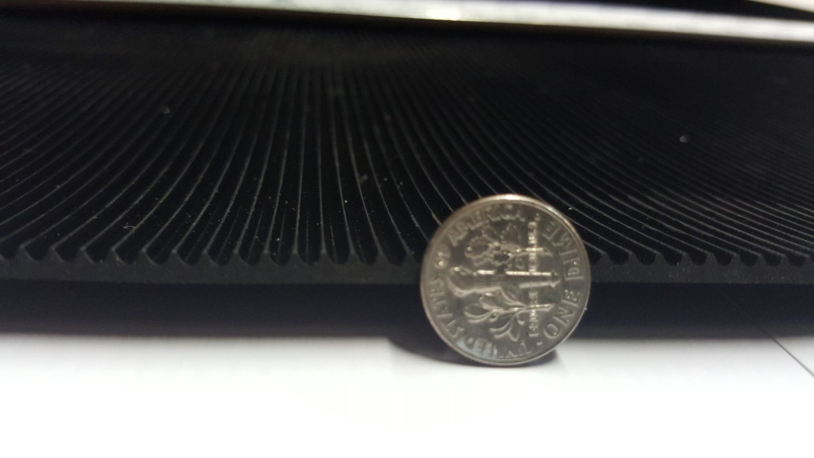 RIB RUBBER MATTING BLACK ROLL 24" WIDE X 36" LONG FREE SHIPPING