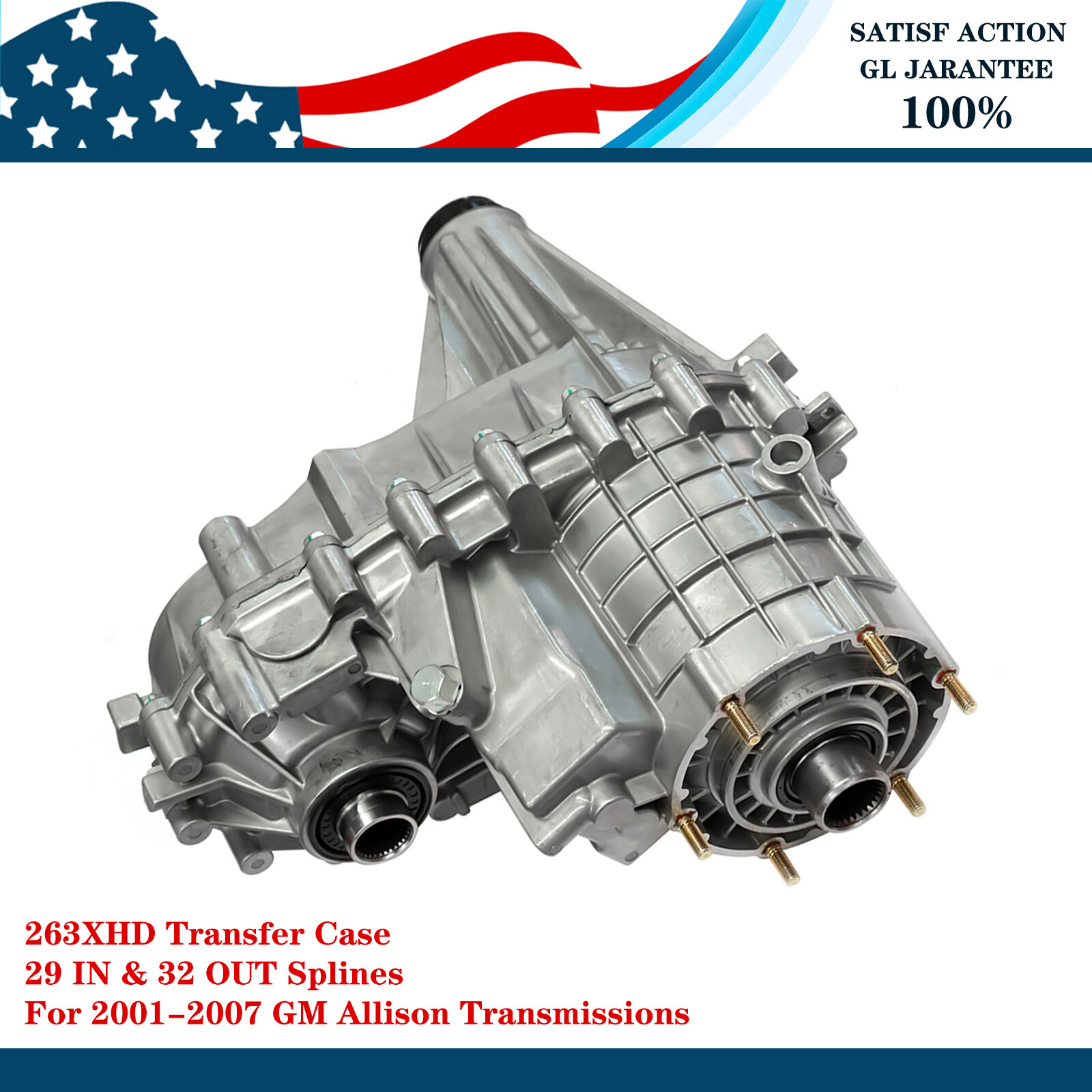 263XHD Transfer Case Duramax 6.6 Diesel 8.1 Gas Engine Rear Case 4WD 24228417