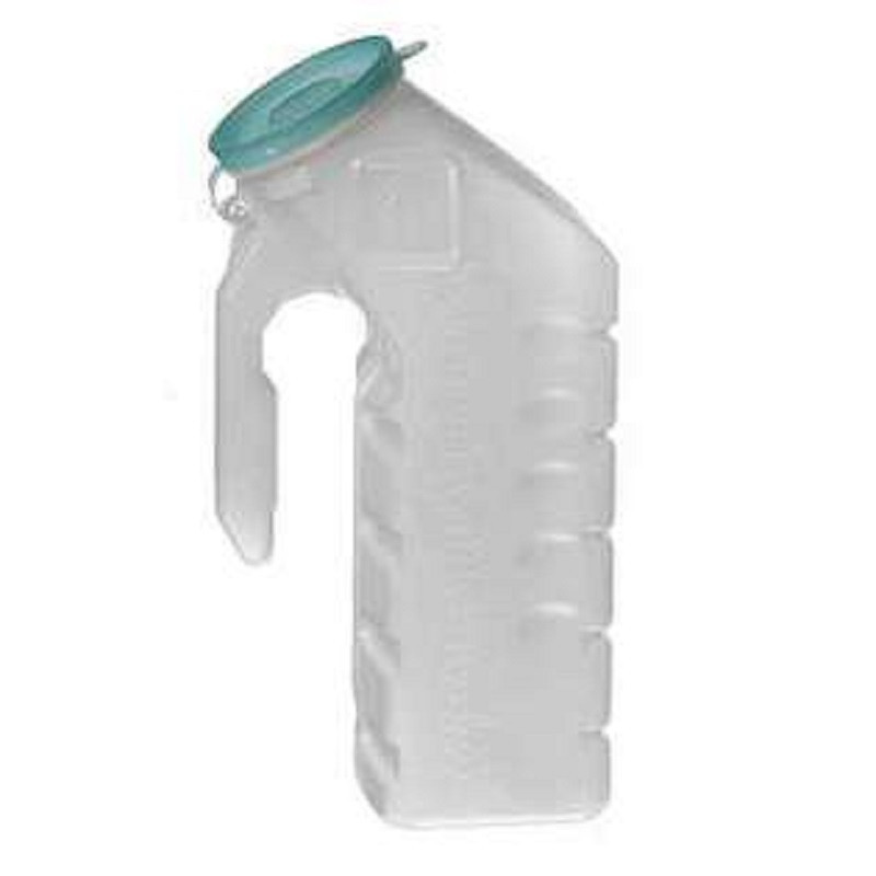 2 -Deluxe Male Urinal with Glow-in-Dark Lid 1000 mL Proof Pop Cap Lid