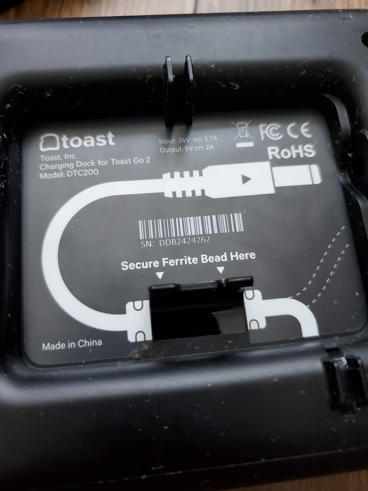 Charging Dock for Toast Flex POS Go 2 Handheld Tablet Mobile Computer - DTC200
