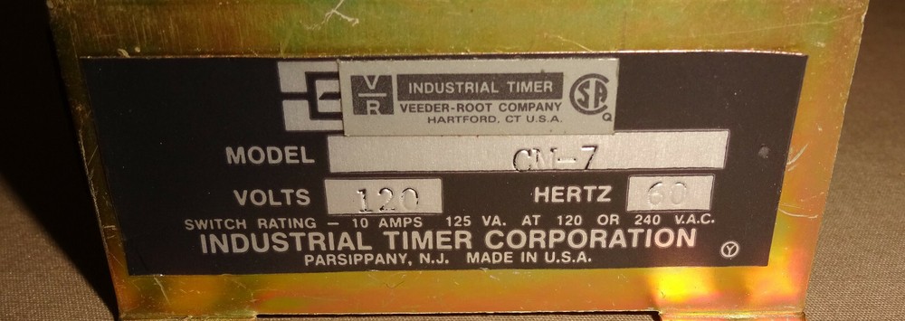 VEEDER ROOT CM-7 Industrial Timer 120 VAC CM7 NEW