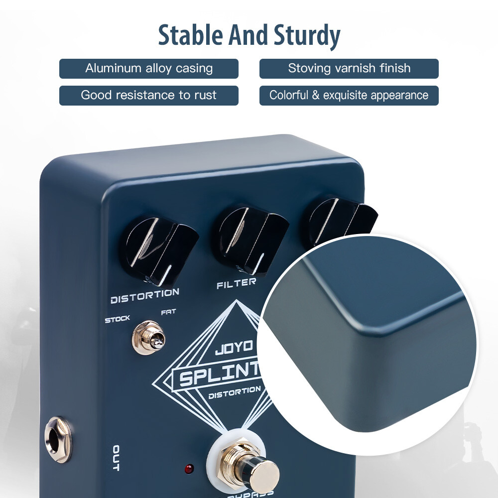 JOYO Distortion Guitar Effect Pedal 2 Modes with Clipping Circuits (Opened)