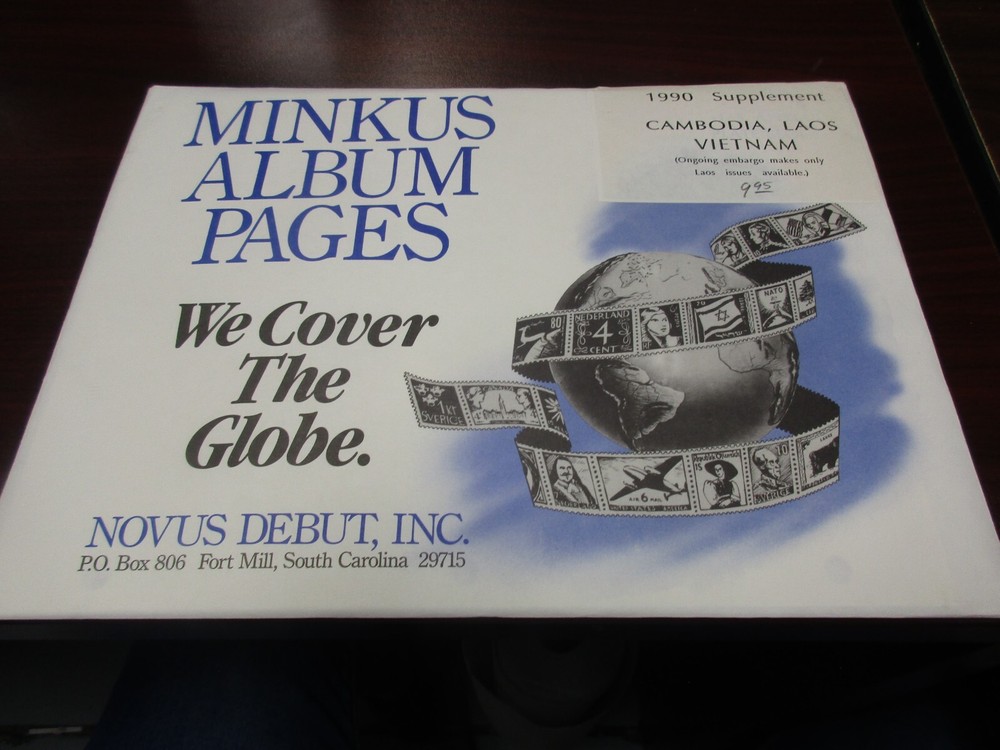 "MINKUS"  1990  SUPPLEMENT CAMBODIA, LAOS & VIETNAM  W/FREE SHP.