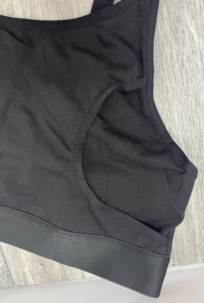 Lupantte Adjustable Strap Nursing Bra, Black Size XL