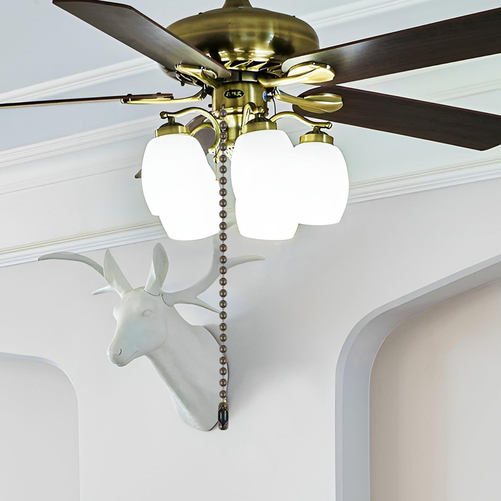 Bronze Ceiling Fan Pull Chains 120 Inch Rust-Proof Light Cord Extenders Set