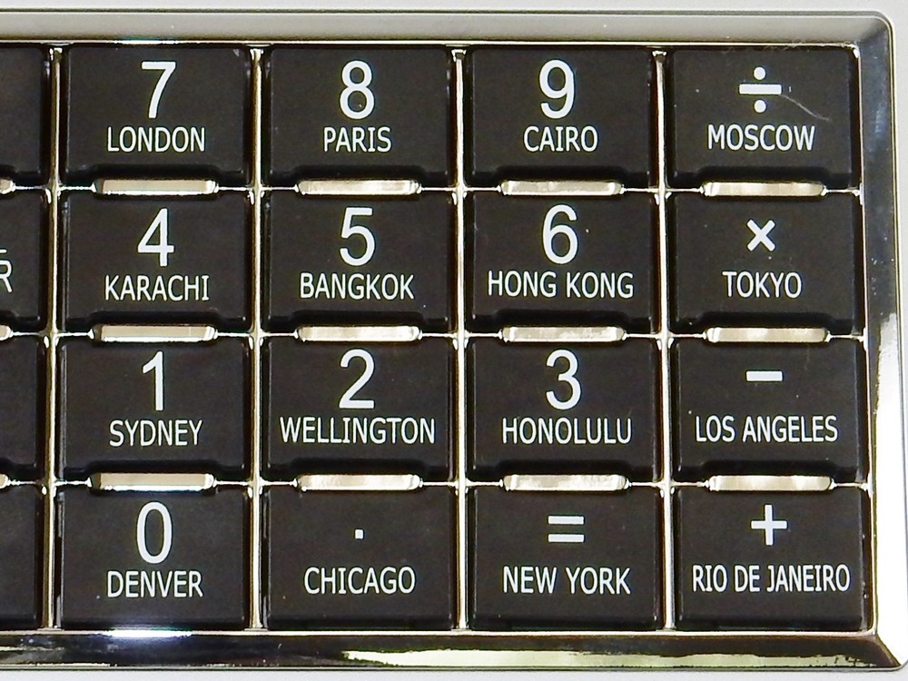 Desk Clock/Multi-Function Calculator w/World Time, Temp, Calendar, Alarm CW-801