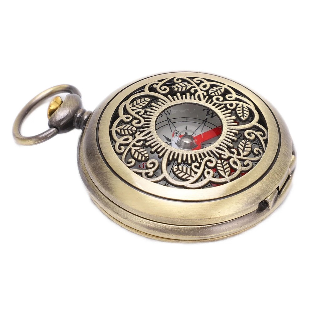Outdoor Brass Pocket Compass Waterproof Hiking Camping Navigation Tool