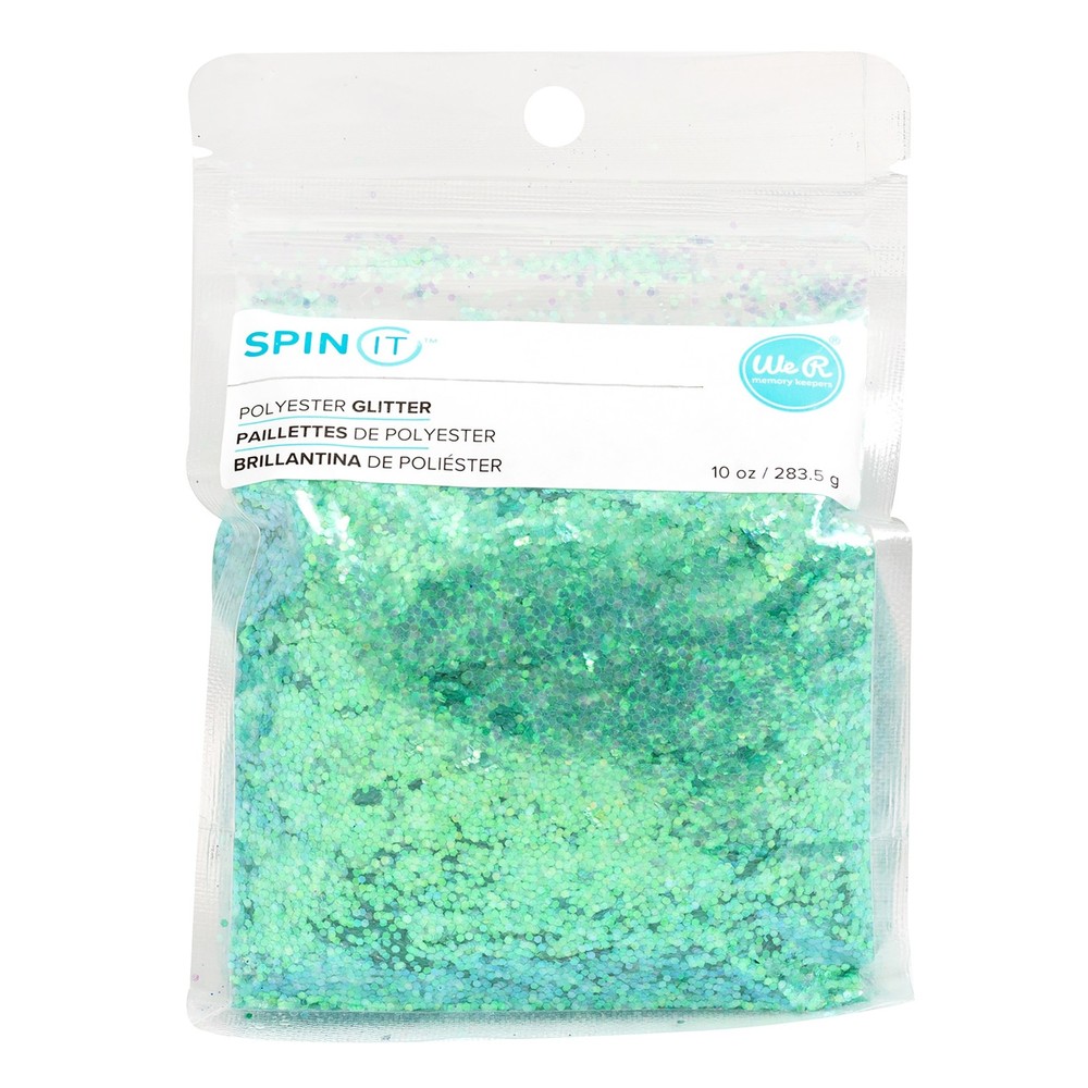 We R Spin It Chunky Glitter 10oz-Aqua - 2 Pack