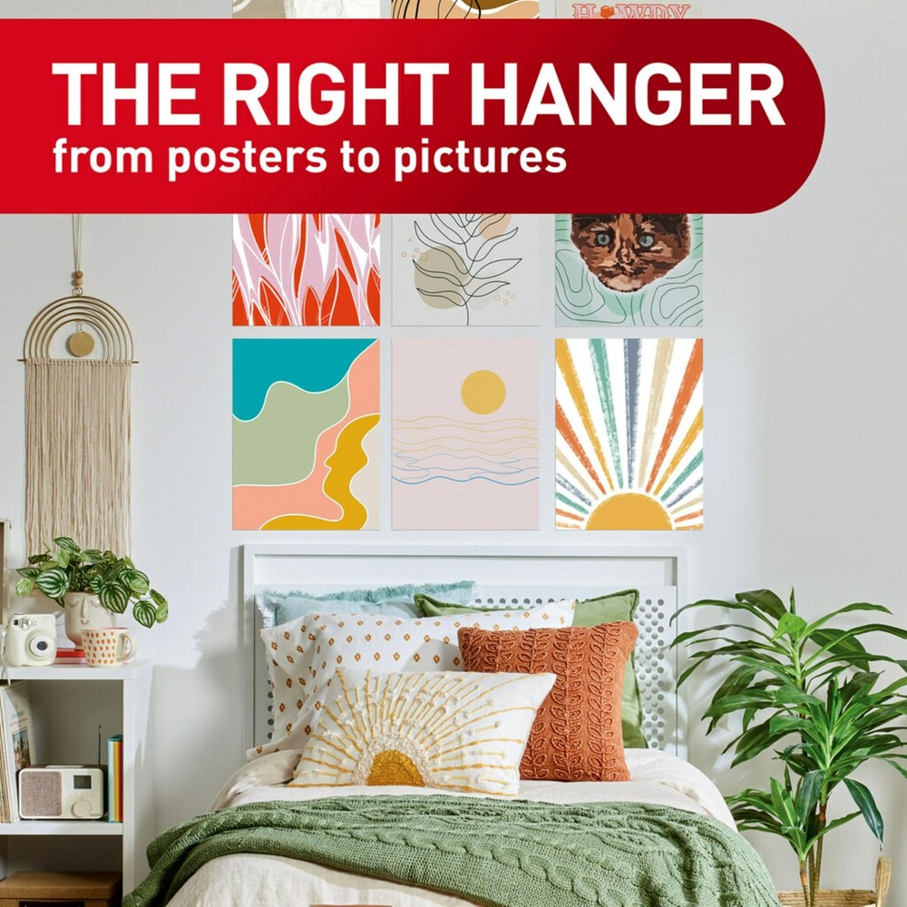 Damage-Free Poster Strips for Easy Wall Hanging | 400 Command Strips