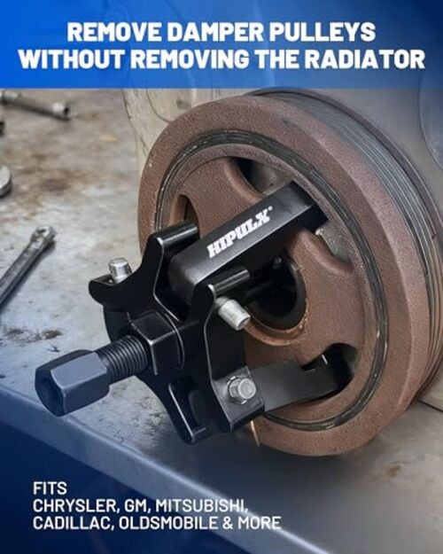 Harmonic Balancer Puller Kit - 3-Jaw Crank Pulley Removal Tool with 4 Force