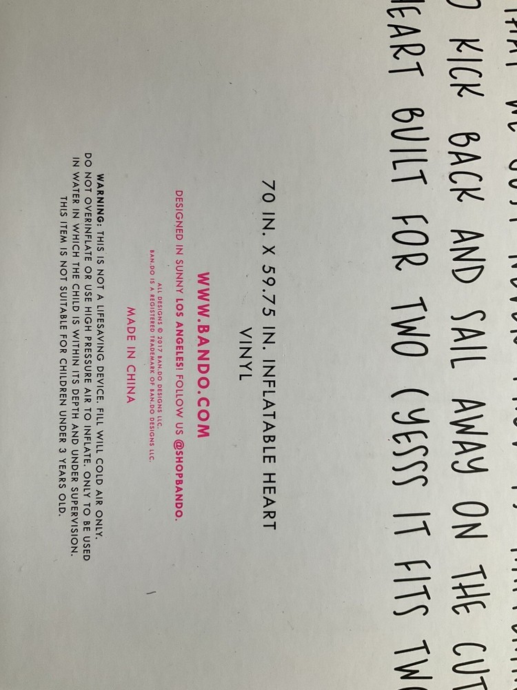 Float On Giant Inflatable Heart By Ban.do