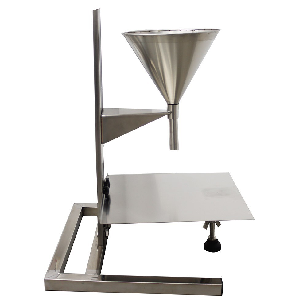 Stainless Steel Feeding Hopper with Support Stand Height Adjustable 4cm Diameter