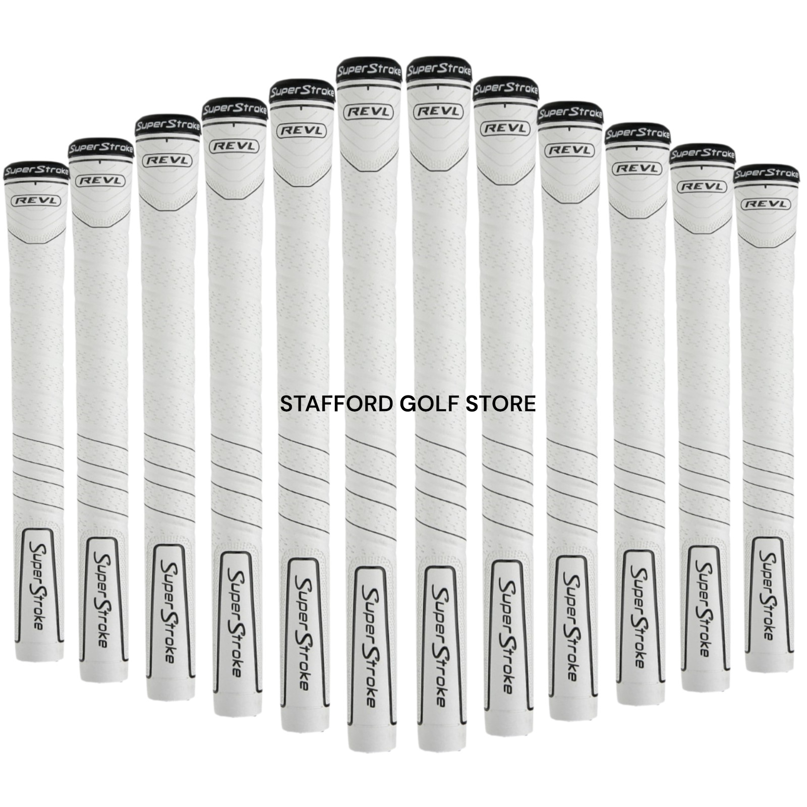 Super Stroke REVL Comfort Golf Grips White – Jumbo, Standard, Midsize, Undersize