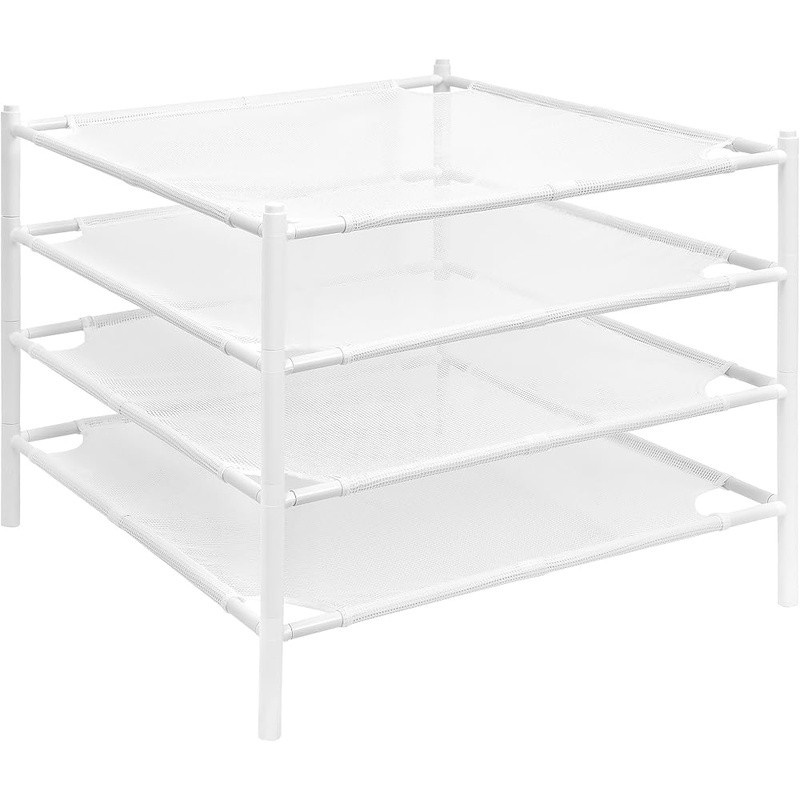 Flat Mesh Drying Rack Sweaters Clothes Toys Fast Drying Stackable Portable New