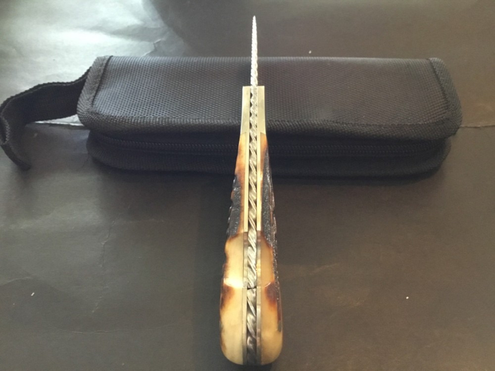 Custom Joe Kious Premium Stag Lockback like Slipjoint Folder Folding Knife