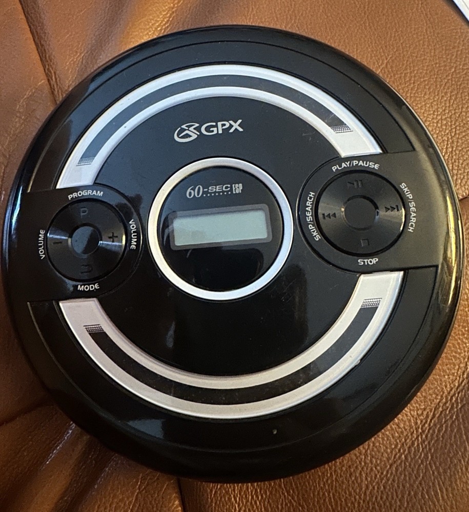 GPX Portable Personal Compact Disc Player Model PC308B - Tested & Working